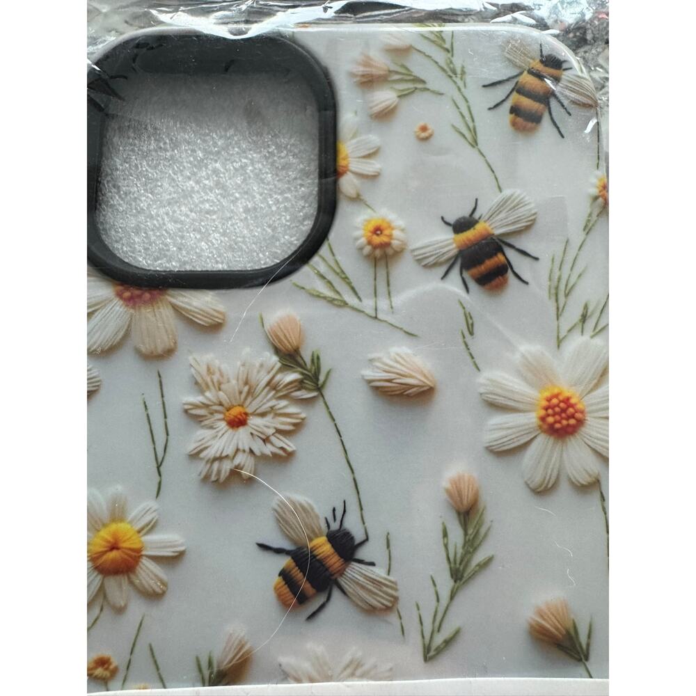 NWT iPhone 14 Floral Bee Case Daisy Cottagecore Clear Phone Cover - Picture 4 of 5